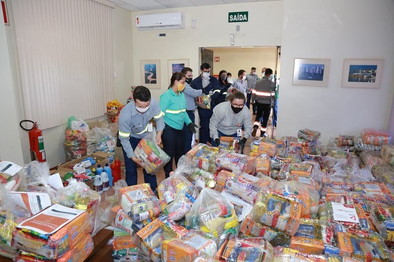 Voluntários da Hydro e Albras arrecadam 1 t de alimentos
