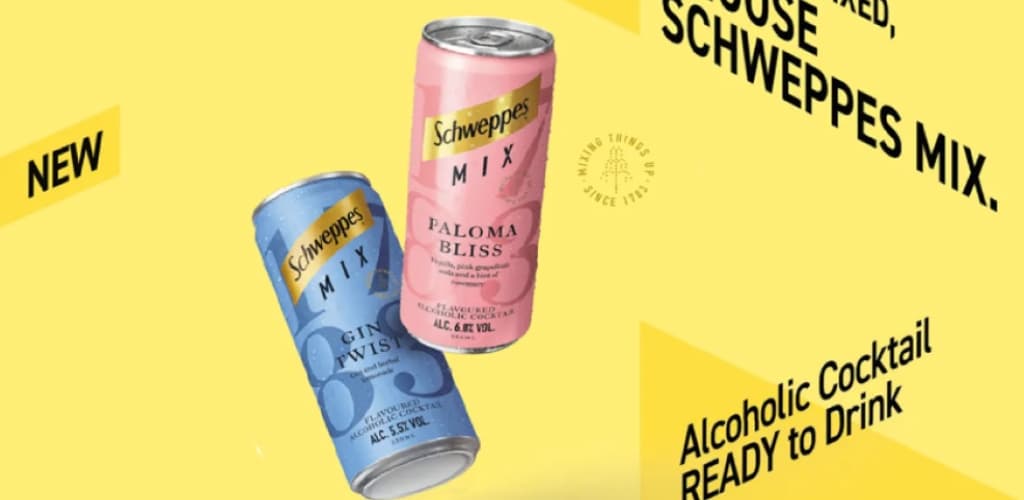 Coca-Cola lança no Reino Unido a Schweppes Mix em latas de alumínio