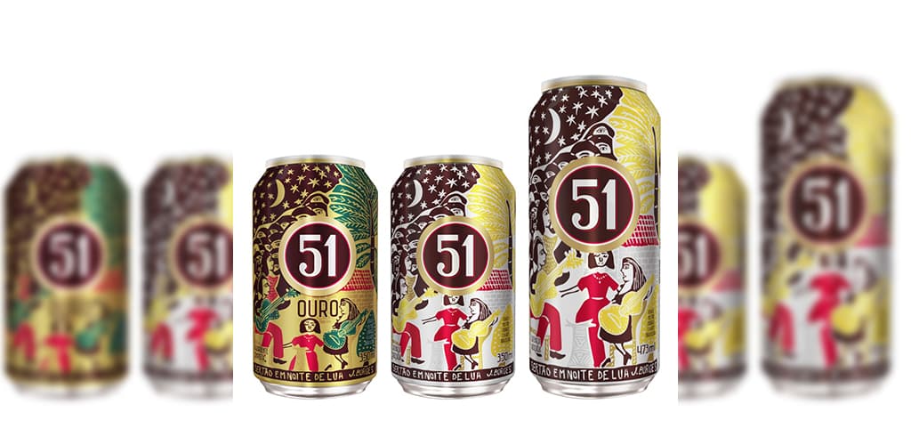 Cachaça 51 lança latas de alumínio comemorativas para o São João 2025